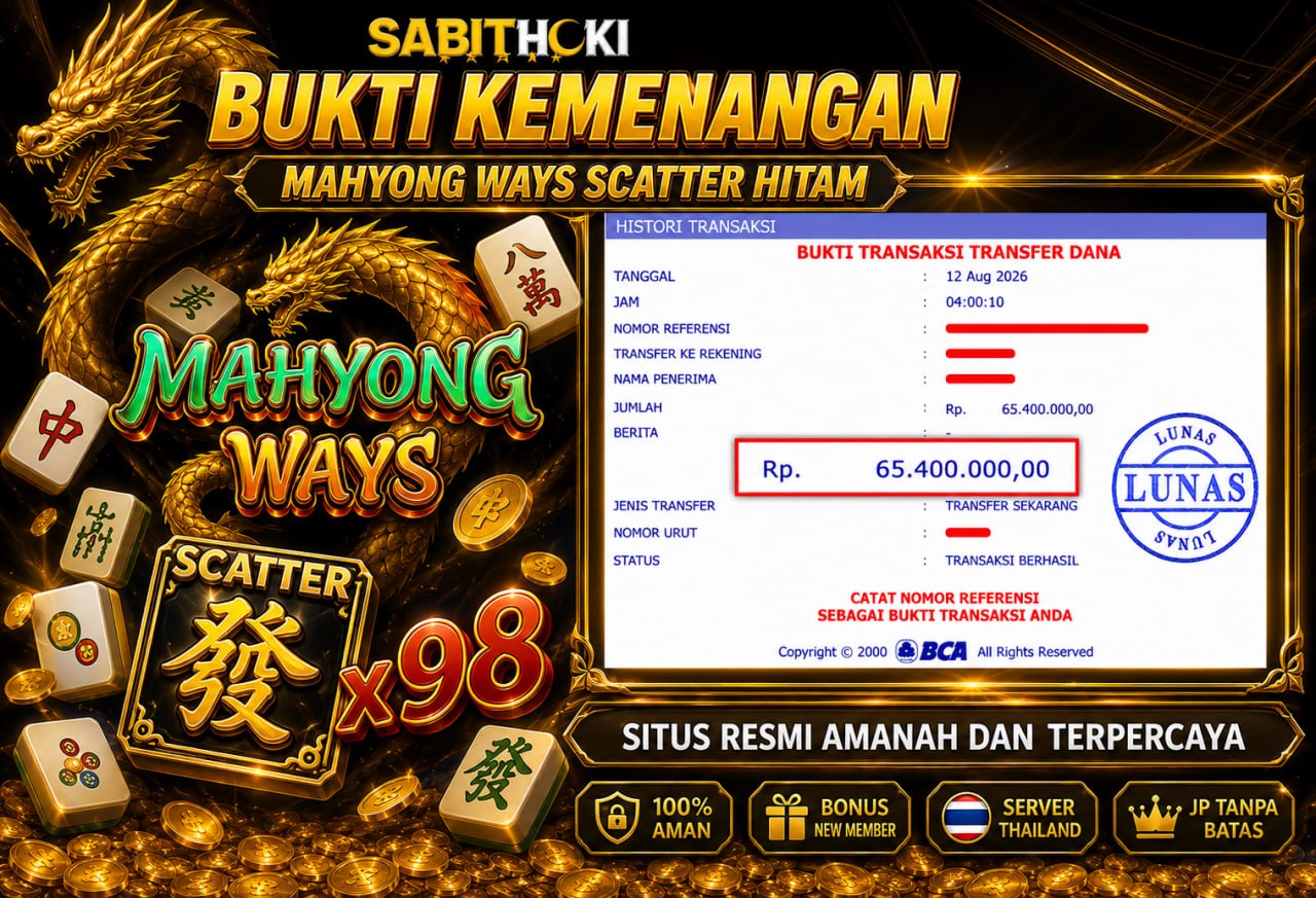 Selamat Kepada Member setia SABITHOKI telah WD RP. 65.400.000,-